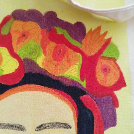 Echoes of Frida | Hand-painted Canvas Tote Bag