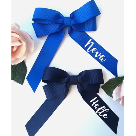 Personalised Hair Bow, School Hair Bow, 4" Bow Clip, Bow Bobble