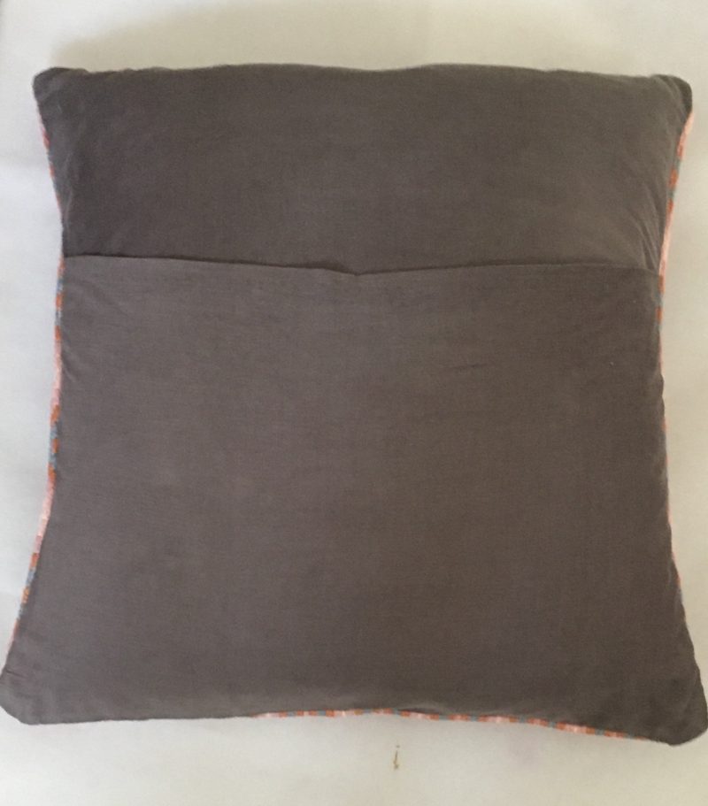 Contemporary Bargello needlepoint cushion in pastel shades