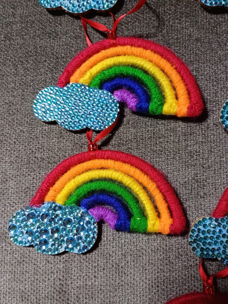 Mini Rainbow and Cloud Hanging Decoration
