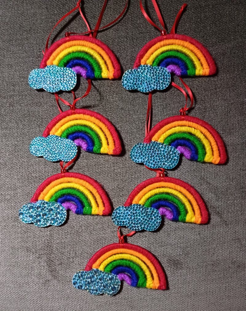 Mini Rainbow and Cloud Hanging Decoration