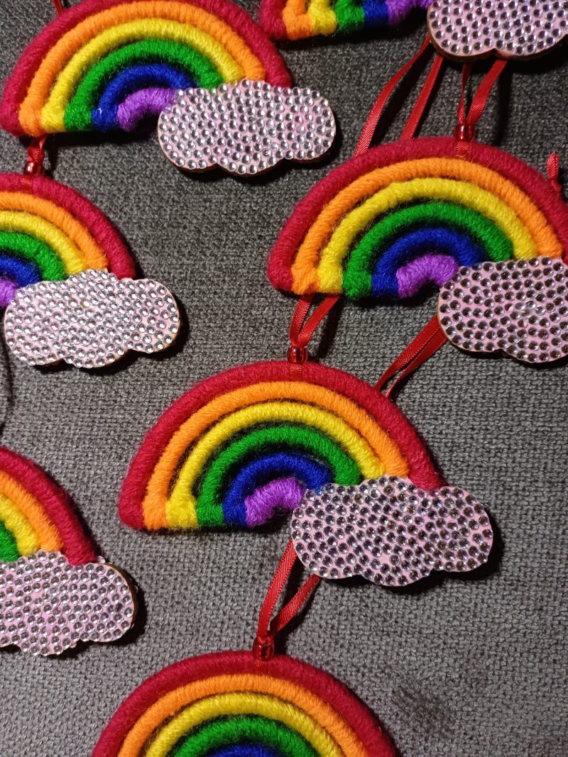 Mini Rainbow and Cloud Hanging Decoration