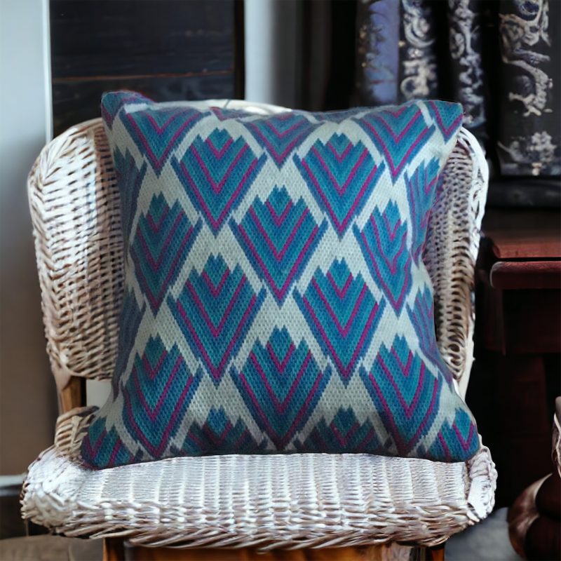 Art déco style needlepoint cushion
