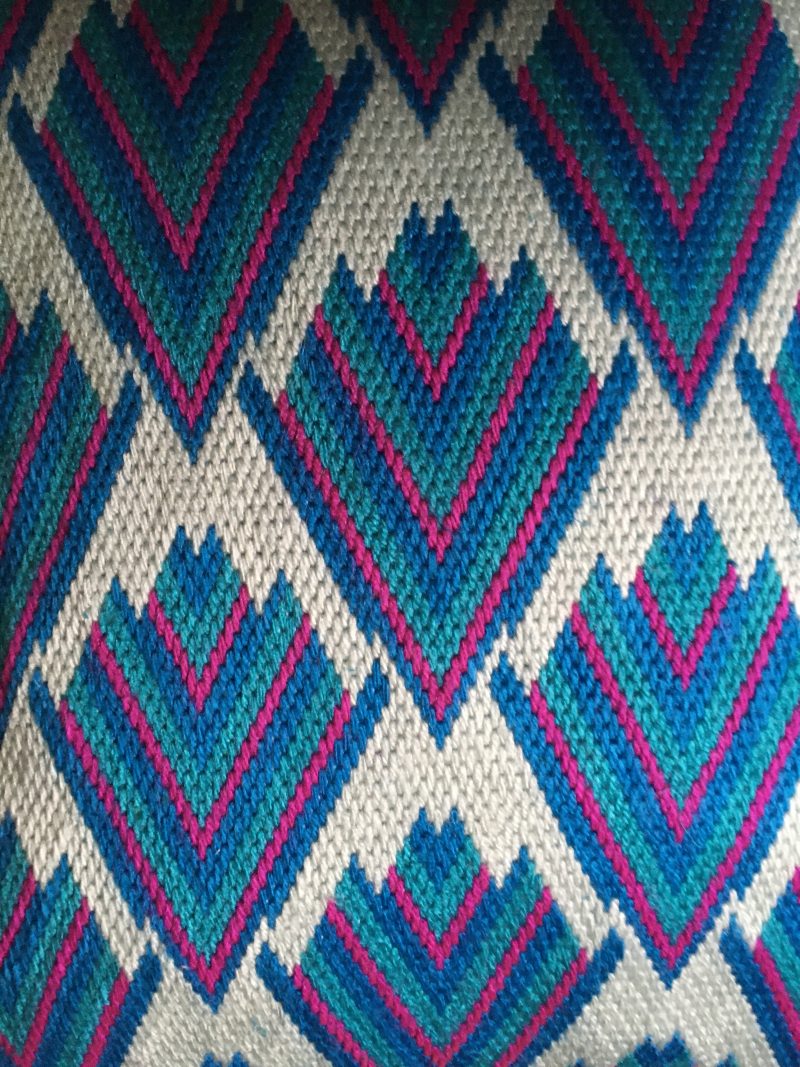 Art déco style needlepoint cushion