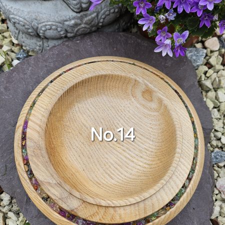 Ash with mixed genuine gemstones