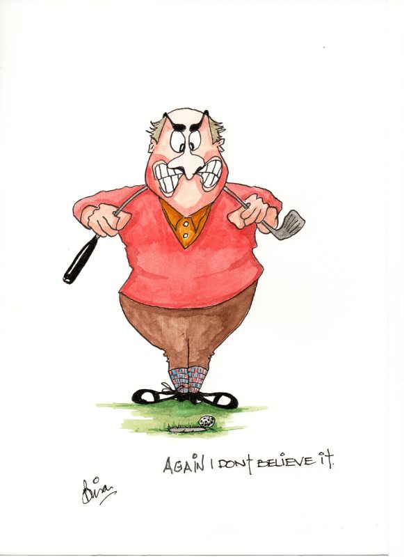 An angry golfer