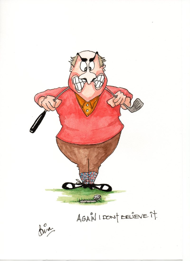 An angry golfer