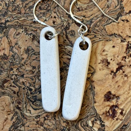 Handmade Drop Earrings, Ceramic, One of a Kind, Unique, Eco Friendly Gifts.