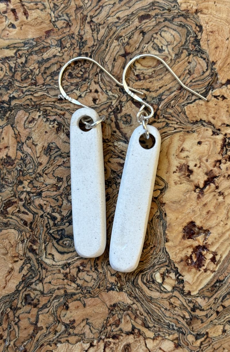 Handmade Drop Earrings, Ceramic, One of a Kind, Unique, Eco Friendly Gifts.