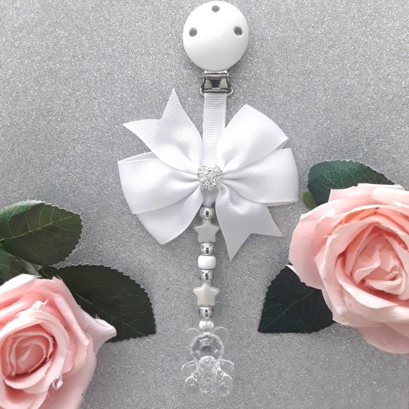 Teddy Crystal Pram Charm, Unisex New Baby gift, Unisex Baby shower gift
