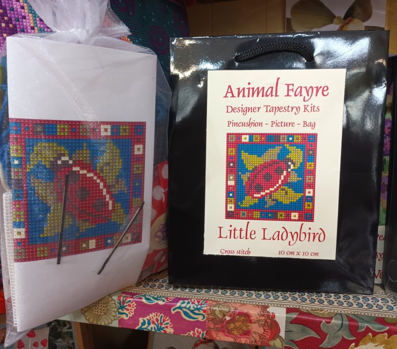 Little Ladybird Tapestry Kit, Counted Cross-stitch, Needlepoint, Easy,