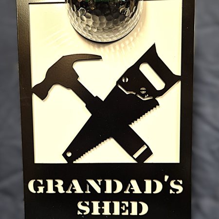 Grandad's shed solar light wall plaque.