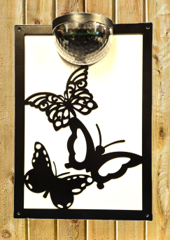 Butterflies solar light wall plaque.