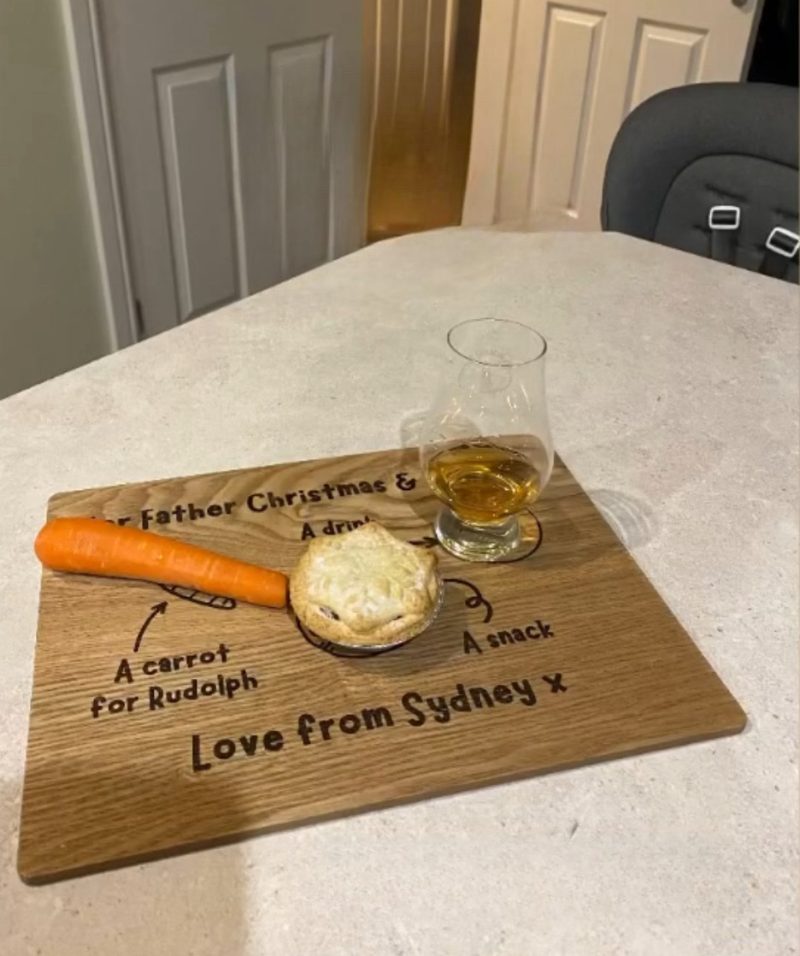 Christmas Eve board / plate for santas snacks