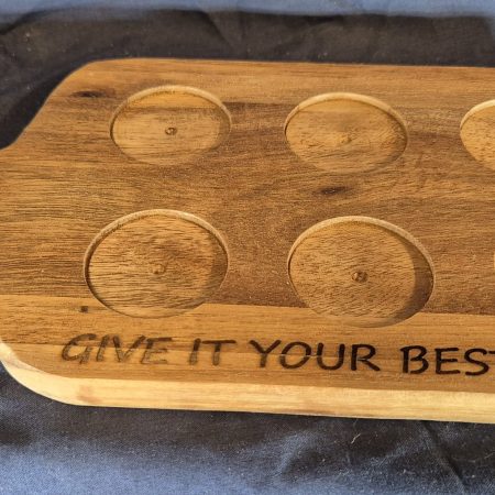 Give it your best shot wooden shot paddle