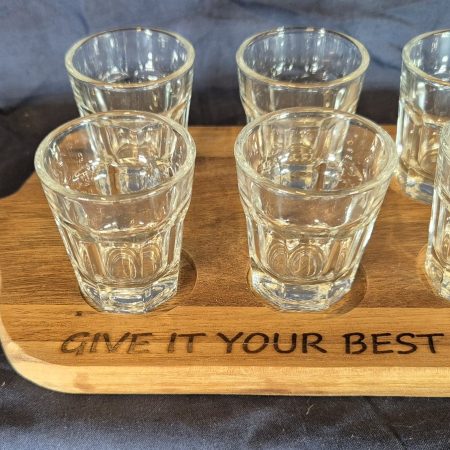 Give it your best shot wooden shot paddle