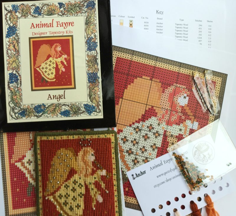 Christmas Angel Tapestry Kit, Counted Cross-stitch Kit, Christmas Decoration