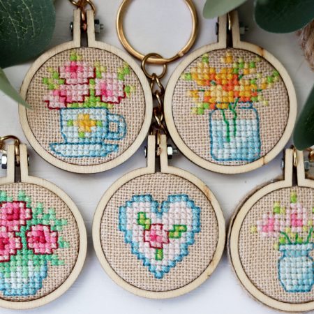 A cross stitch keyrings... 4 different designs available