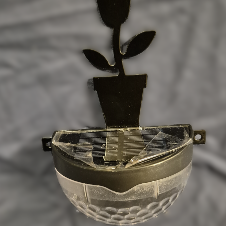 Flower fence post solar light.