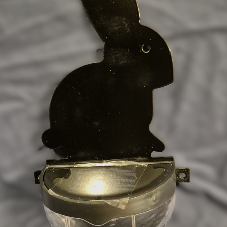 Rabbit fence post solar light.