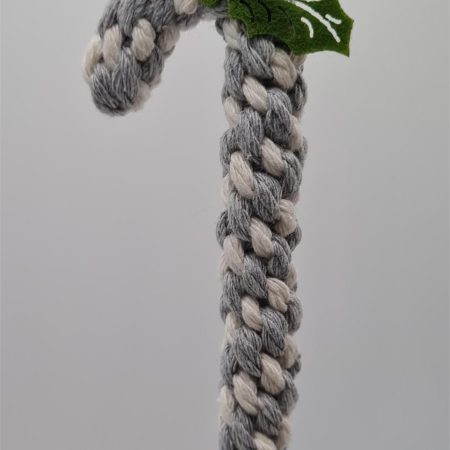 Handmade Macrame Candy Cane Ornament