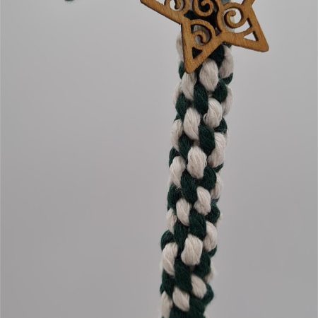 Handmade Macrame Candy Cane Ornament