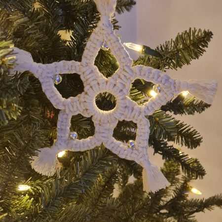 Handmade Large Macrame Jingle Star