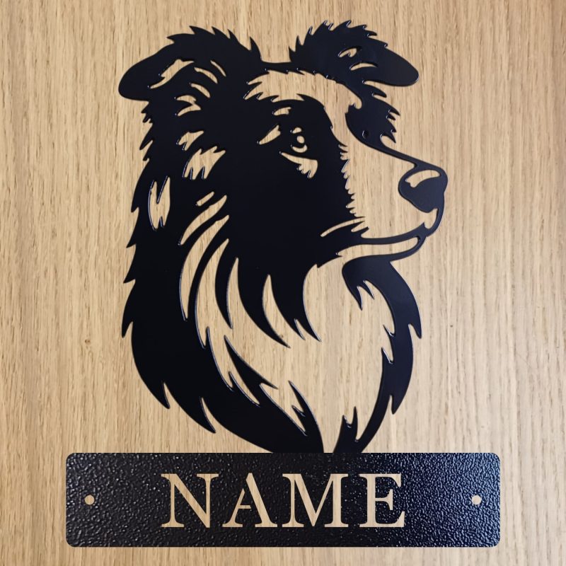 Personalised Steel Border Collie