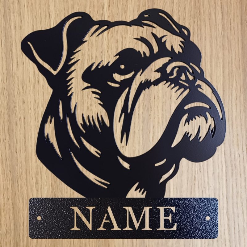 Personalised Steel Bulldog