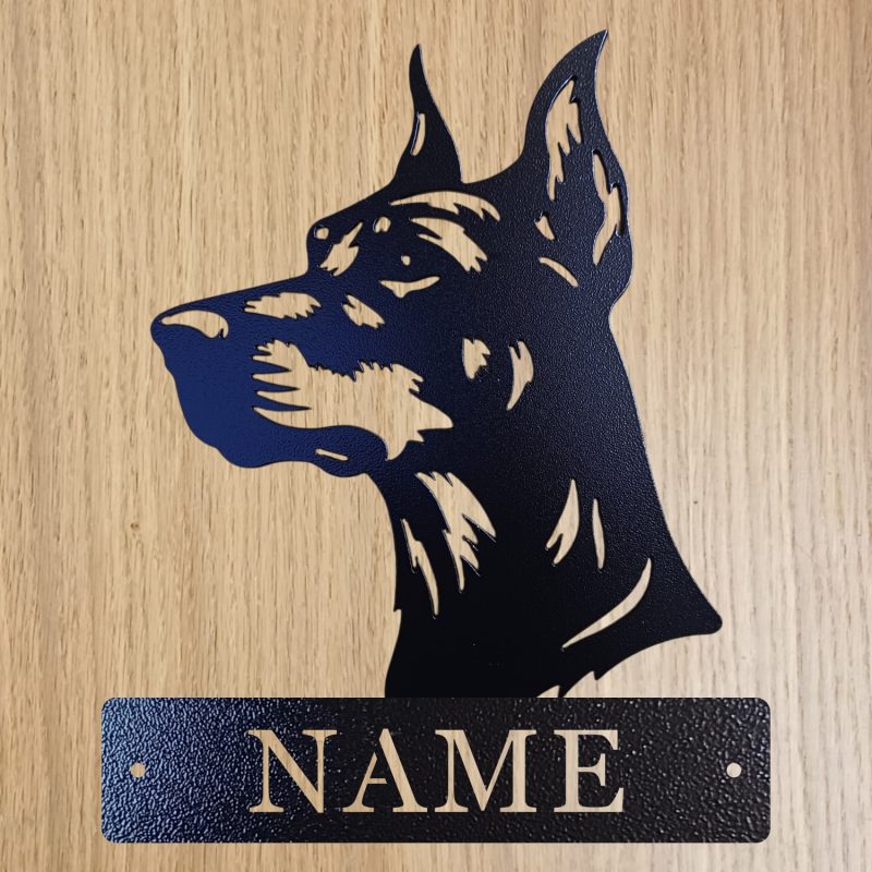 Personalised Steel Doberman
