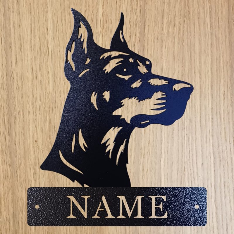 Personalised Steel Doberman