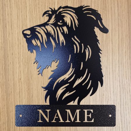 Personalised Steel Irish Wolfhound