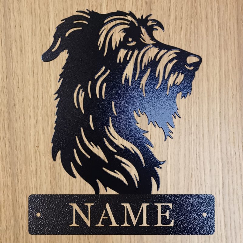 Personalised Steel Irish Wolfhound