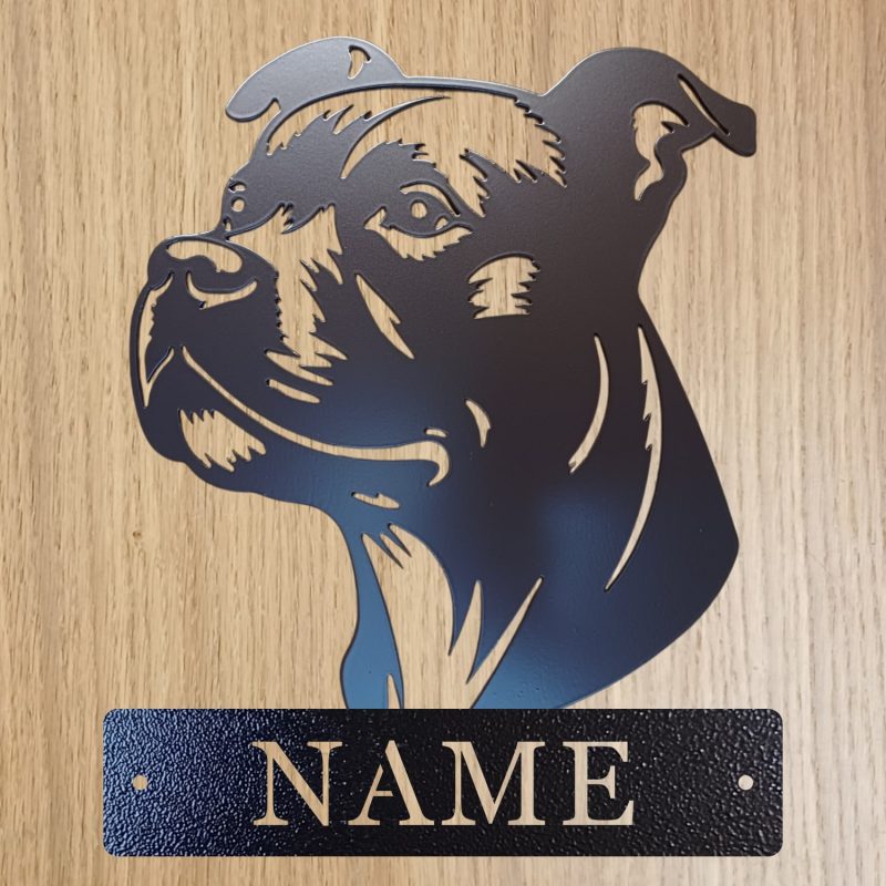 Personalised Steel Staffy
