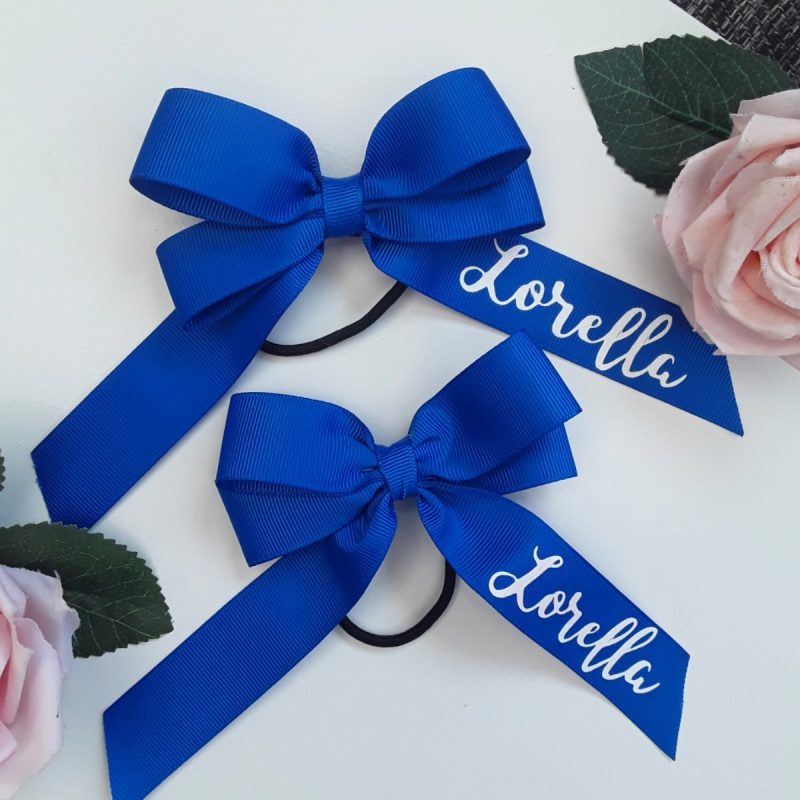 Personalised Hair Bow, School Hair Bow, 4" Bow Clip, Bow Bobble