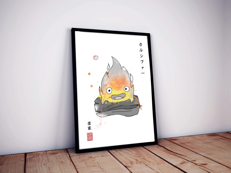 Studio Ghibli Movie Fanart Prints - Sumi-e Japanese Ink brush - mancave office boys girls bedroom