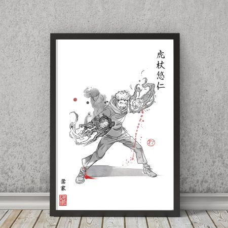 Jujutsu Kaisen Prints | Fanart Poster | Sumi-e Japanese Ink brush | mancave living room bedroom gift