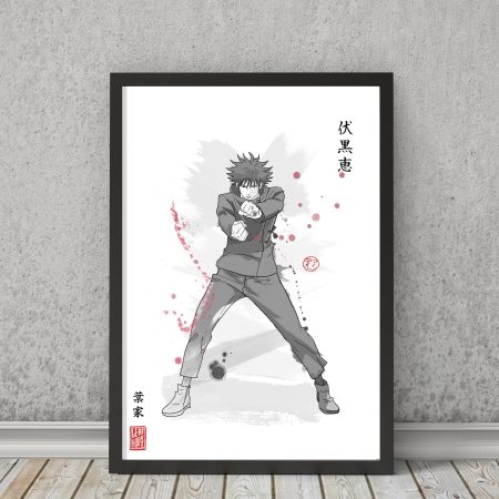 Jujutsu Kaisen Prints | Fanart Poster | Sumi-e Japanese Ink brush | mancave living room bedroom gift