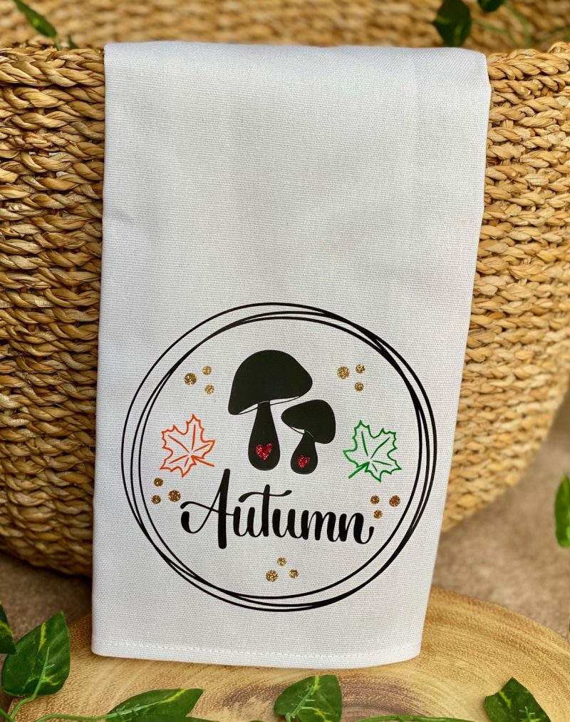 Festive Tea Towel for any occasion - White Cotton