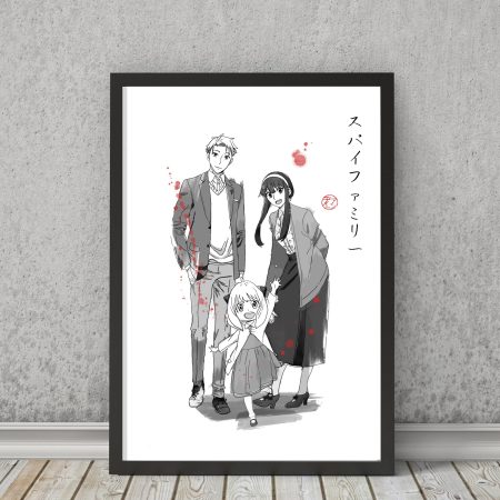 Spy X Family Prints | Fanart Posters | Sumi-e Japanese Ink brush | office living room gift