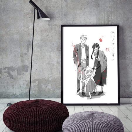 Spy X Family Prints | Fanart Posters | Sumi-e Japanese Ink brush | office living room gift