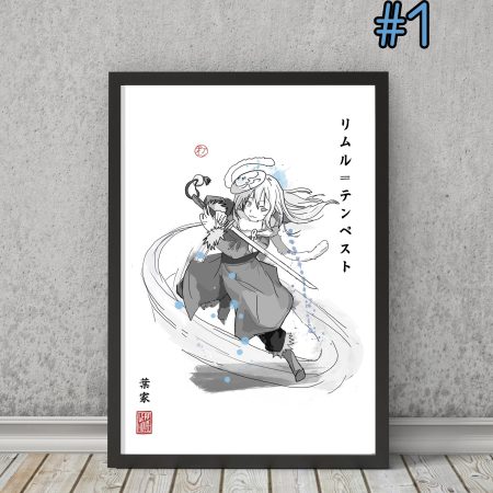 That Time I Got Reincarnated as a Slime Prints | Fanart Posters | Sumi-e Japanese Ink brush |Rimuru