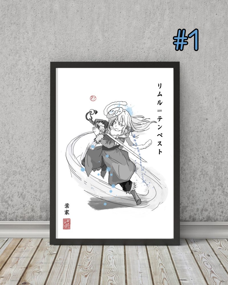 That Time I Got Reincarnated as a Slime Prints | Fanart Posters | Sumi-e Japanese Ink brush |Rimuru