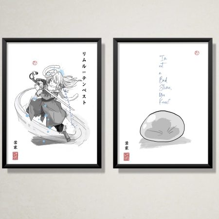 That Time I Got Reincarnated as a Slime Prints | Fanart Posters | Sumi-e Japanese Ink brush |Rimuru