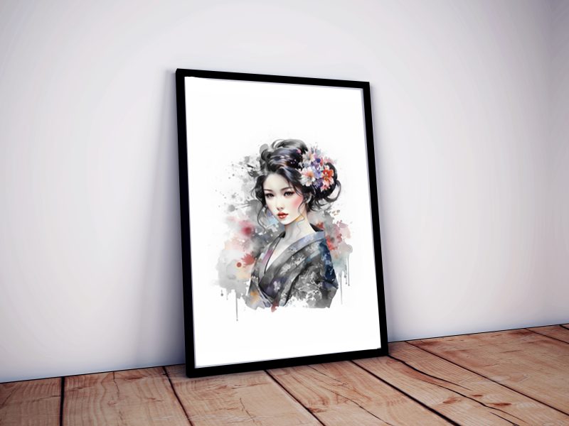 Triptich Prints | Japanese inspired artwork | Geisha | Beautiful illustration painting