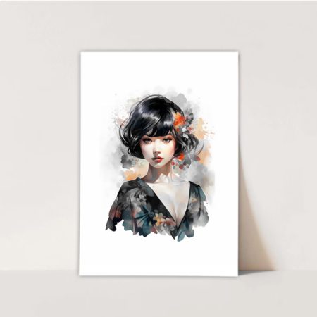 Triptich Prints | Japanese inspired artwork | Geisha | Beautiful illustration painting