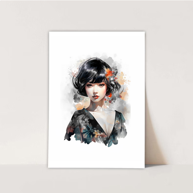 Triptich Prints | Japanese inspired artwork | Geisha | Beautiful illustration painting