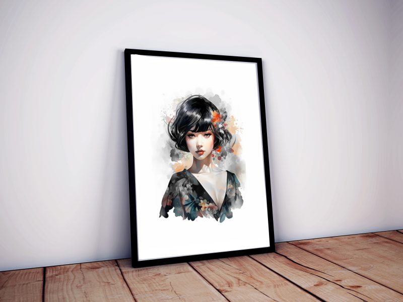 Triptich Prints | Japanese inspired artwork | Geisha | Beautiful illustration painting