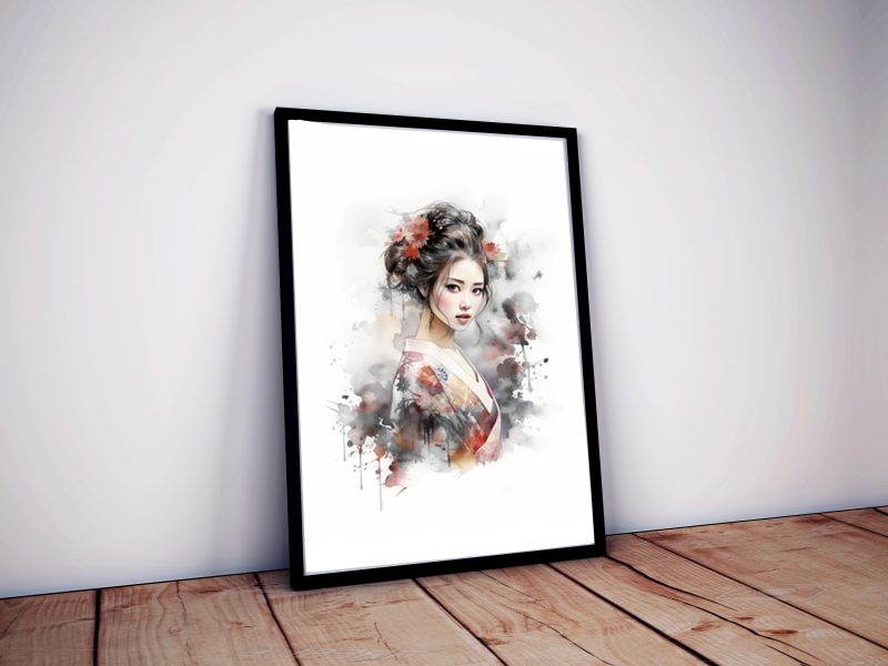 Triptich Prints | Japanese inspired artwork | Geisha | Beautiful illustration painting