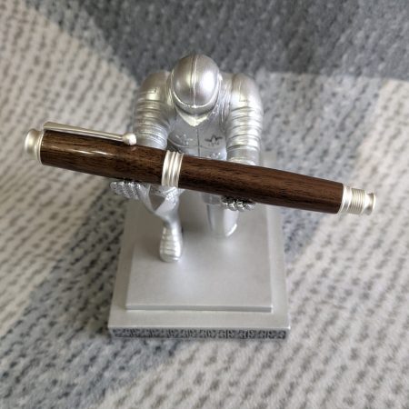Hand turned Omega style wooden fountain pen made in walnut